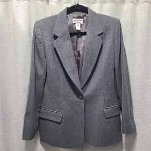 Pendleton‎ 100% Virgin Wool Charcoal Blazer Pure New Wool 12